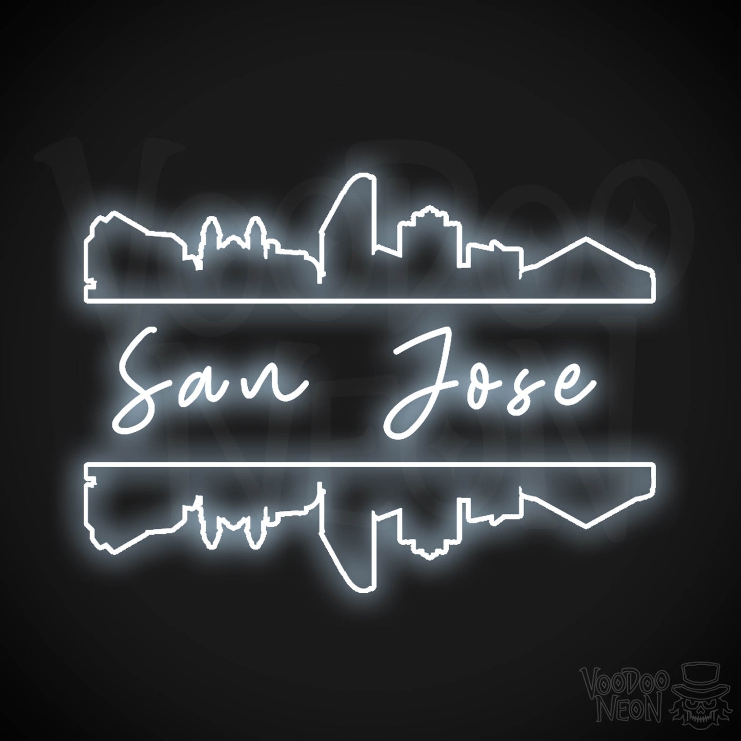 San Jose Neon Sign - Neon San Jose Sign - LED Signs - Wall Art - Color Cool White