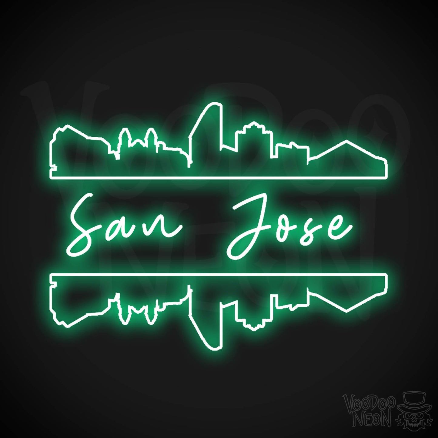 San Jose Neon Sign - Neon San Jose Sign - LED Signs - Wall Art - Color Green