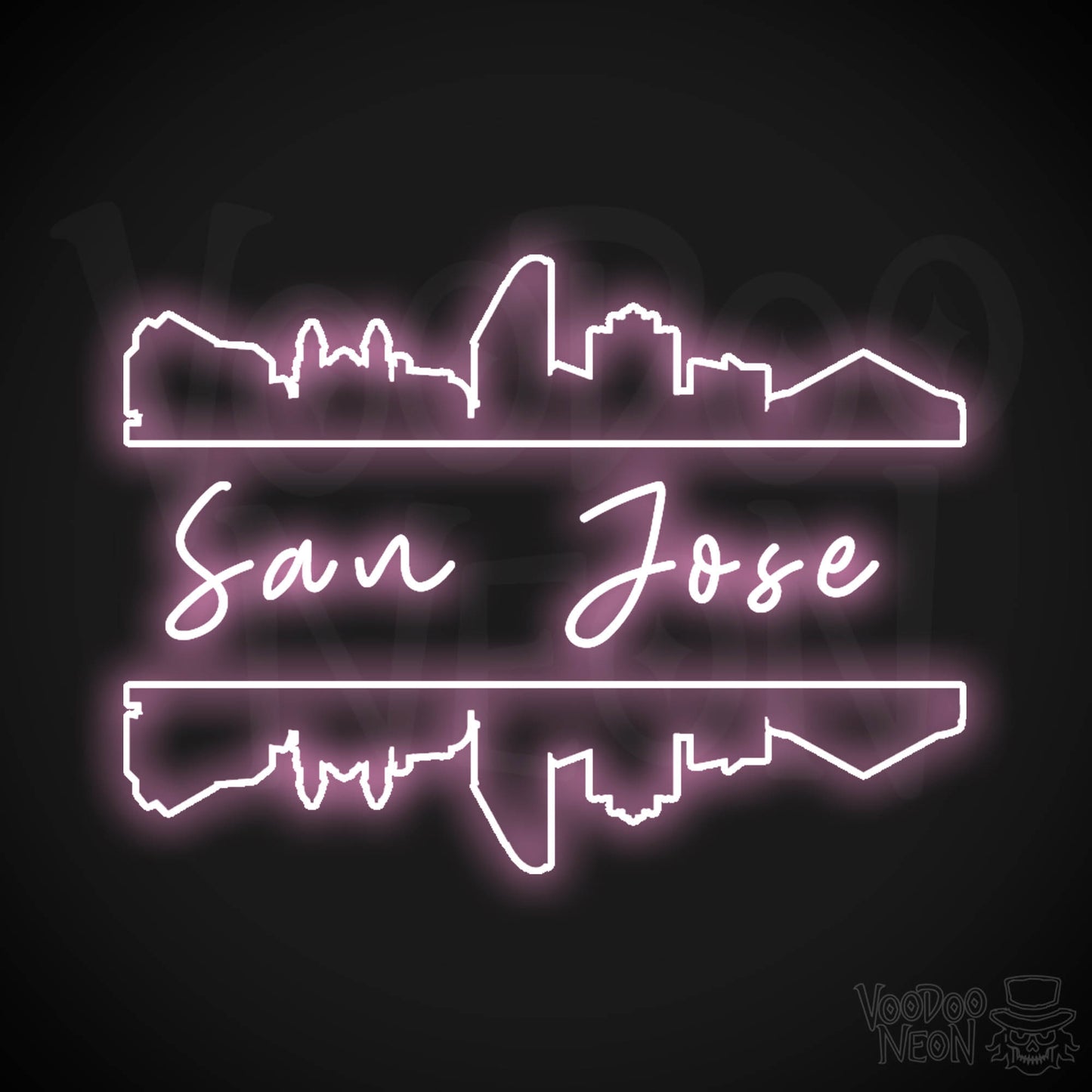 San Jose Neon Sign - Neon San Jose Sign - LED Signs - Wall Art - Color Light Pink