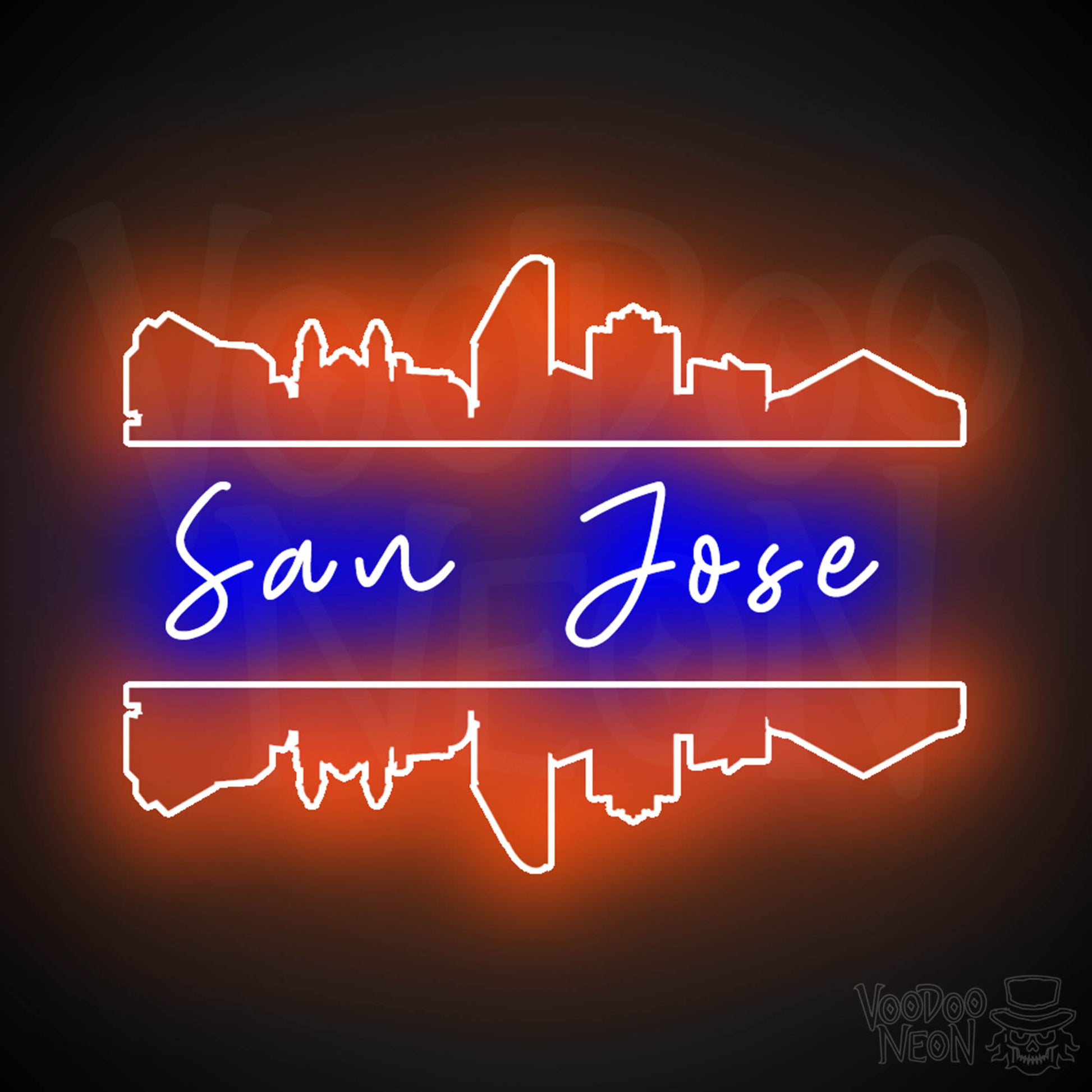 San Jose Neon Sign - Neon San Jose Sign - LED Signs - Wall Art - Color Multi-Color