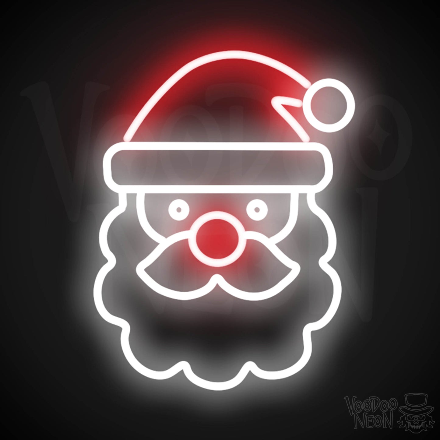 Santa Neon Sign - Neon Santa Sign - Santa LED Lights Wall Art - Color Multi-Color