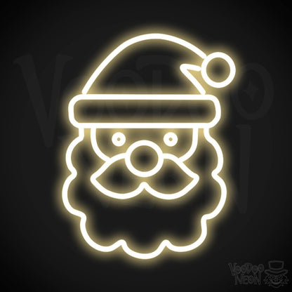Santa Neon Sign - Neon Santa Sign - Santa LED Lights Wall Art - Color Warm White