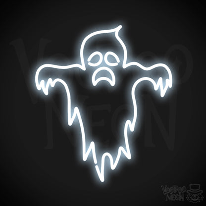 Scary Ghost Neon Sign - Neon Ghost Sign - Ghost Neon Artwork - LED Sign - Color Cool White