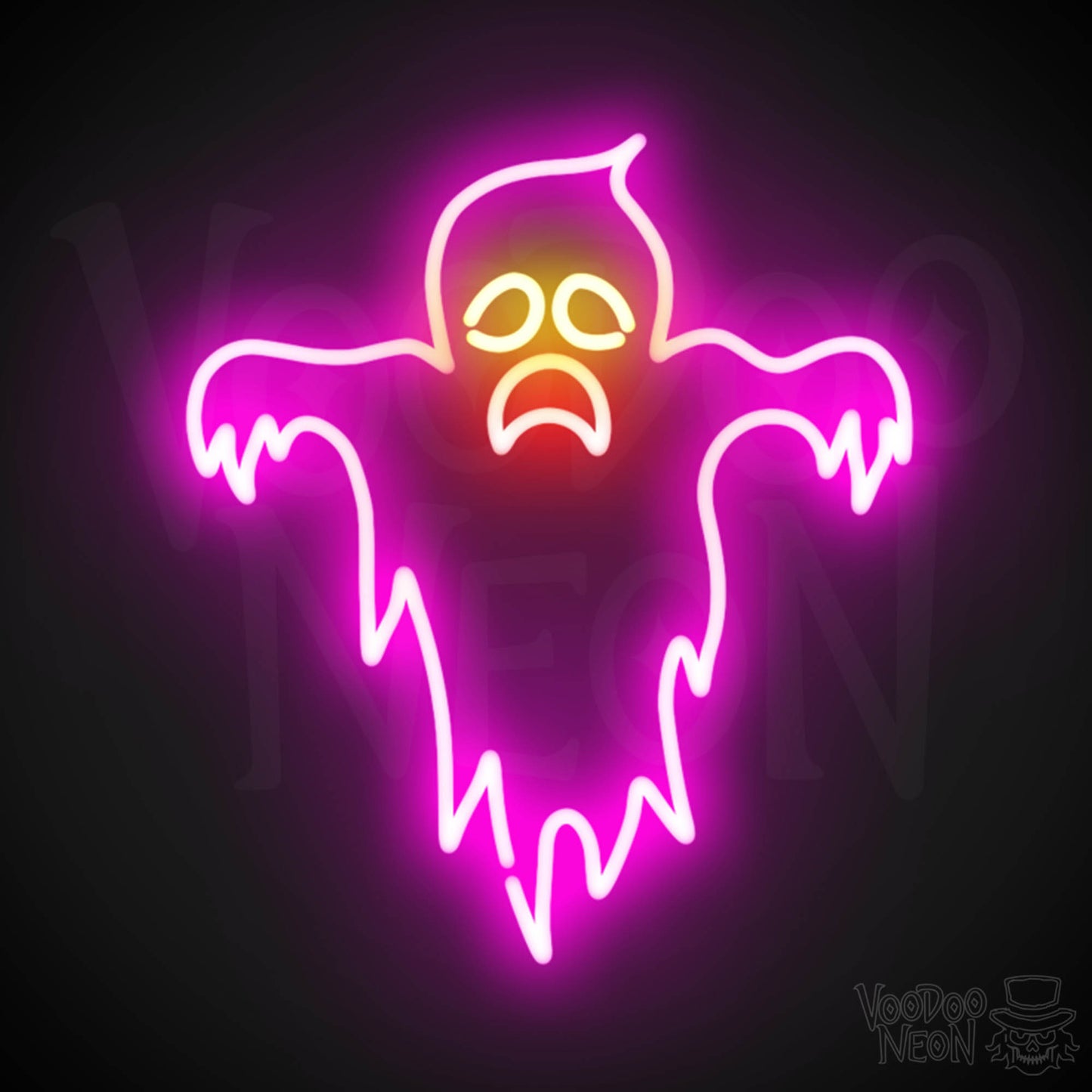 Scary Ghost Neon Sign - Neon Ghost Sign - Ghost Neon Artwork - LED Sign - Color Multi-Color