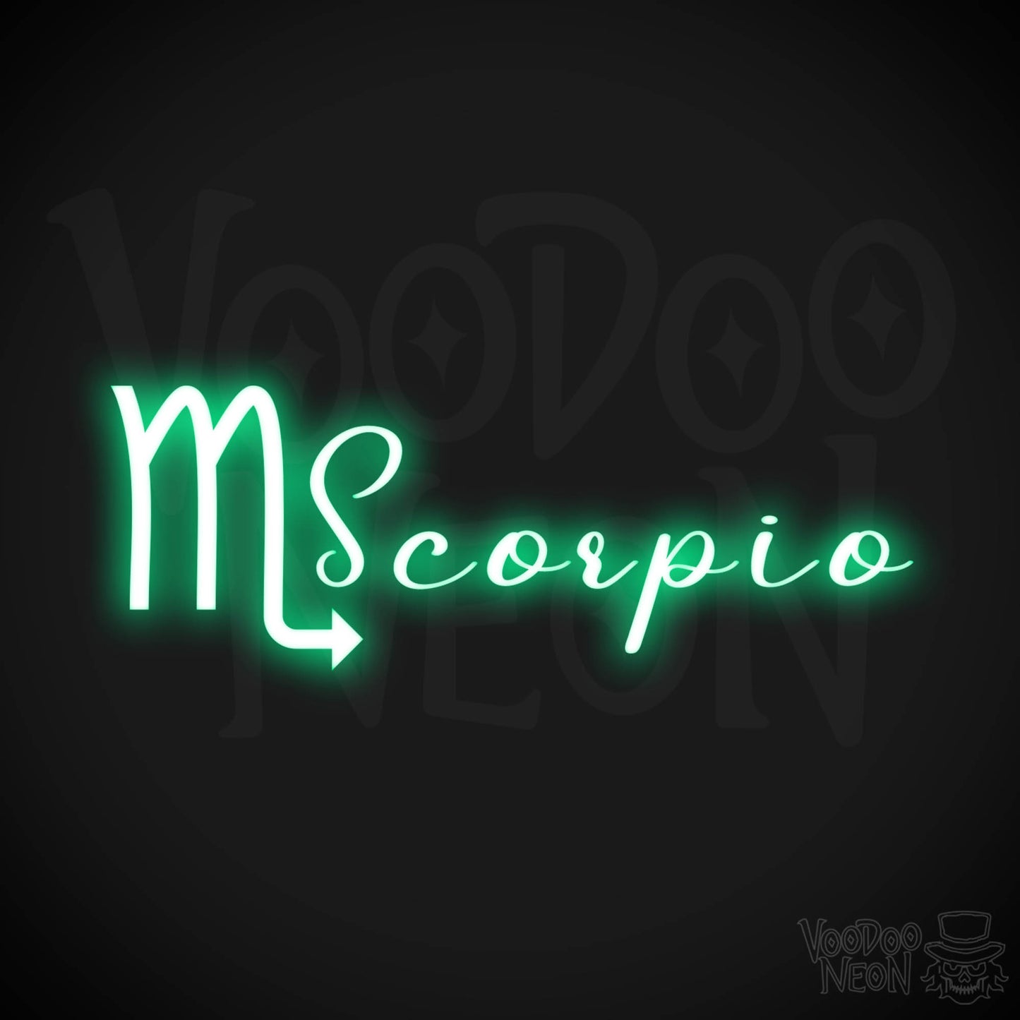 Scorpio Neon Sign - Neon Scorpio Sign - Scorpio Symbol - Neon Wall Art - Color Green