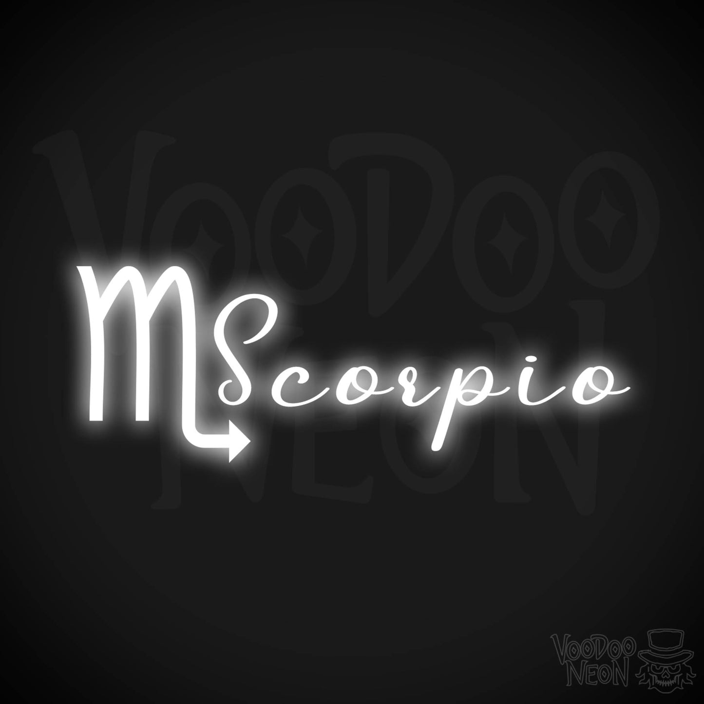 Scorpio Neon Sign - Neon Scorpio Sign - Scorpio Symbol - Neon Wall Art - Color White