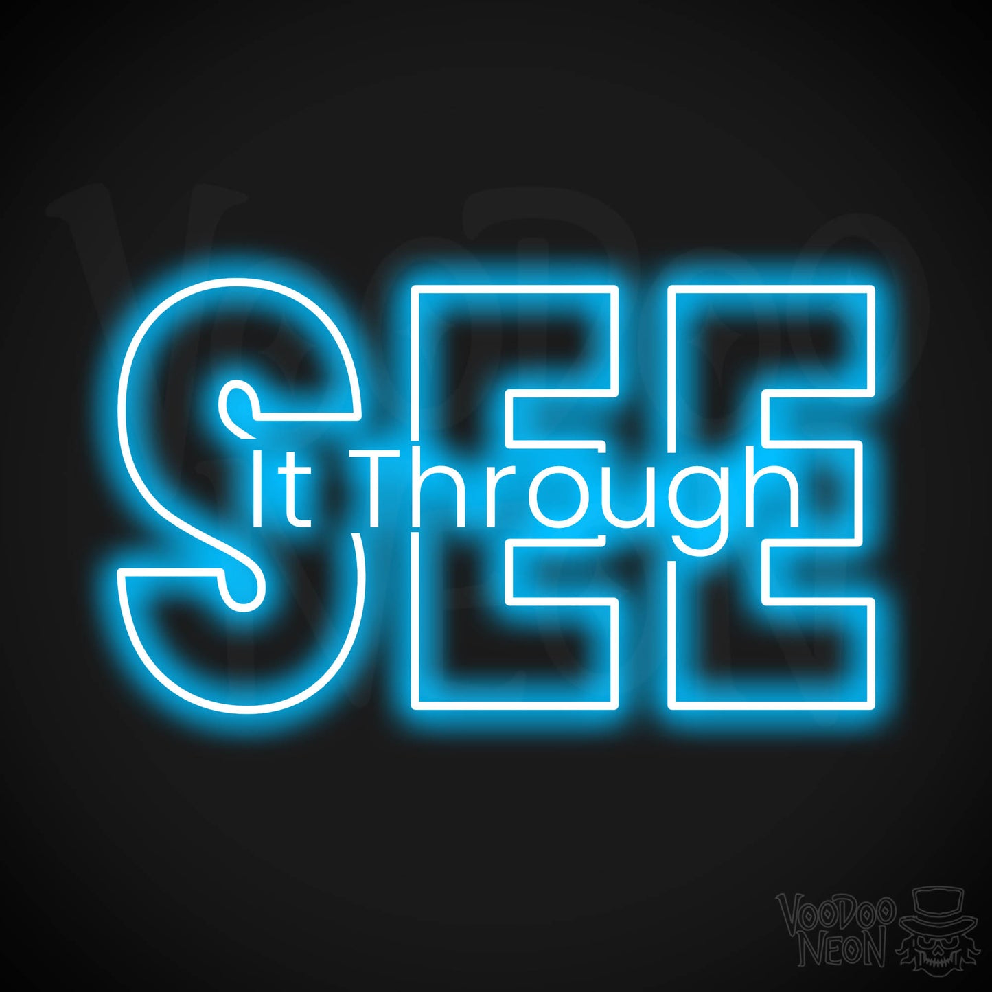 See It Through LED Neon - Dark Blue