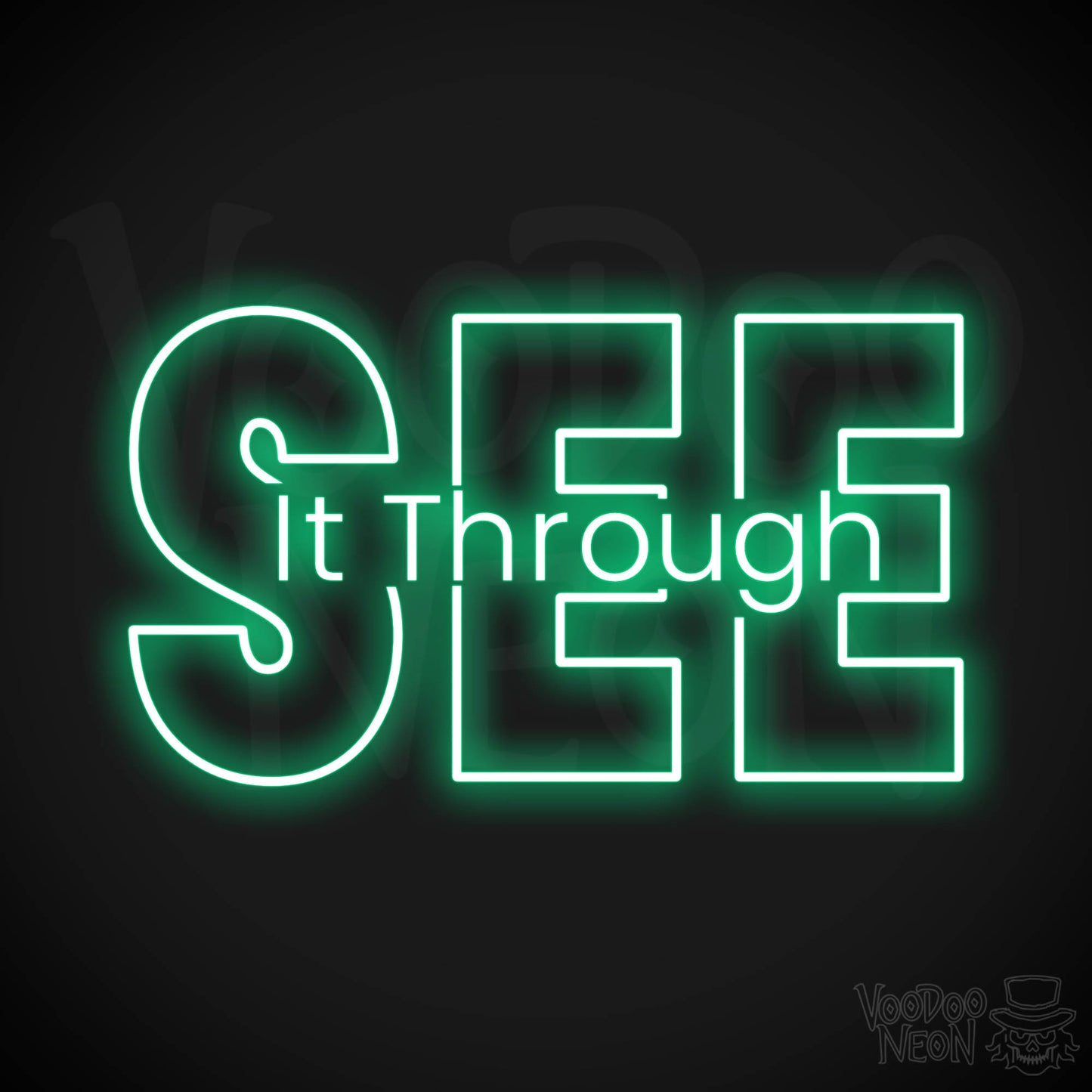 See It Through LED Neon - Green
