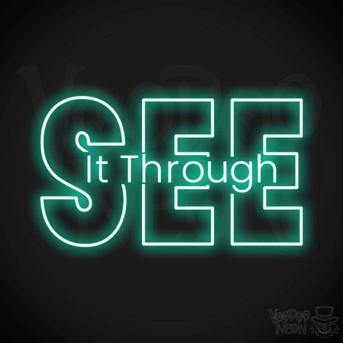 See It Through LED Neon - Light Green