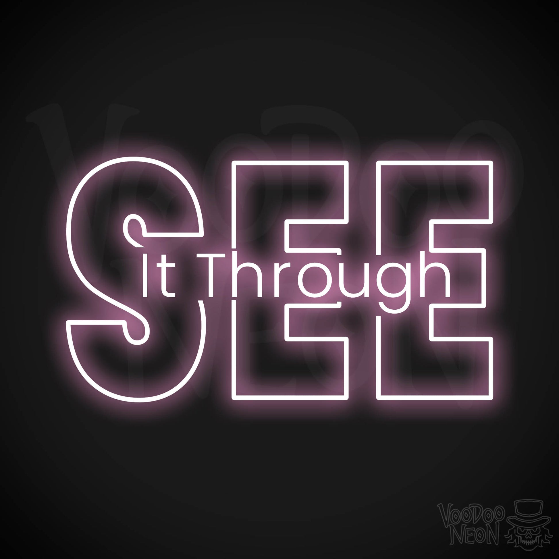 See It Through LED Neon - Light Pink