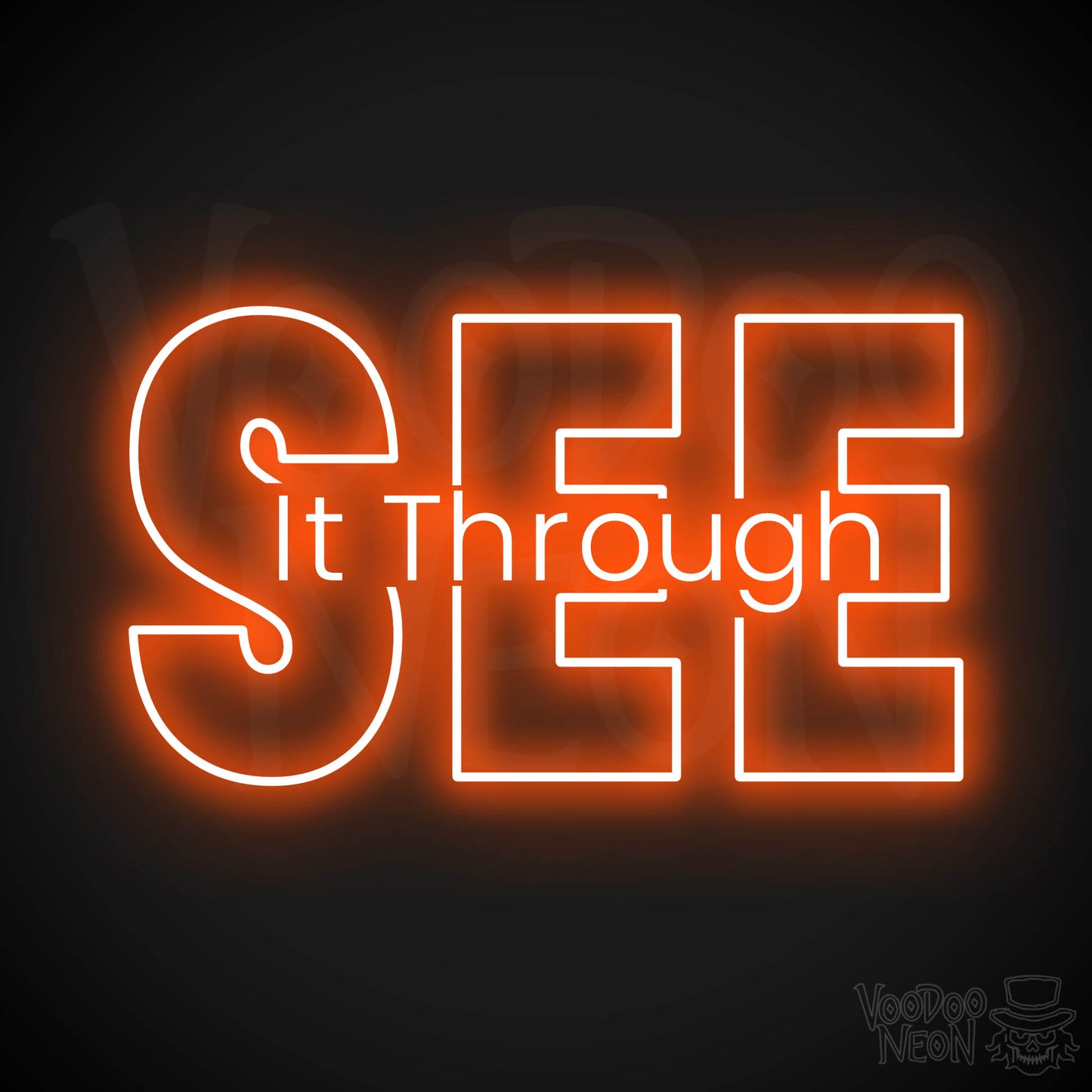 See It Through LED Neon - Orange