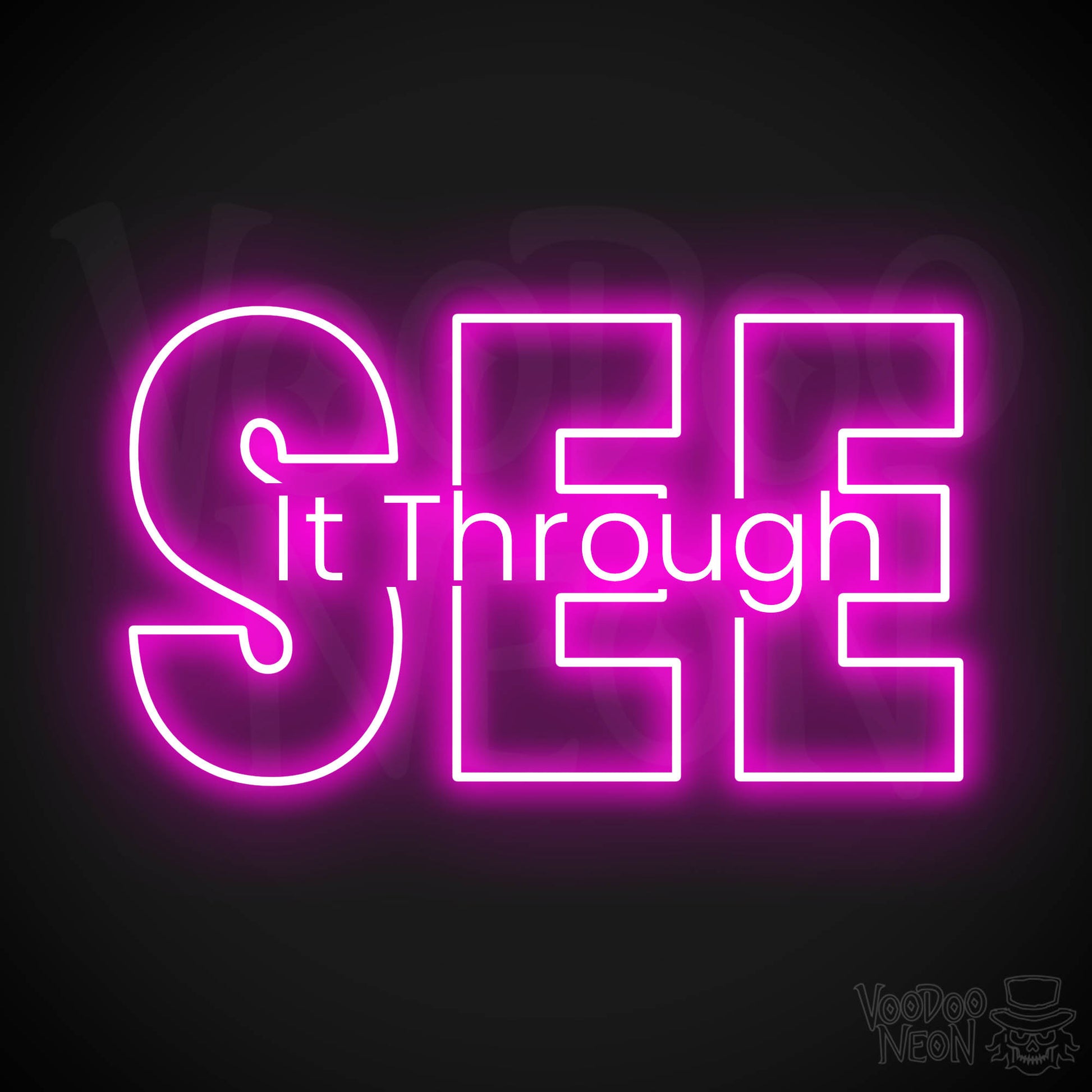 See It Through LED Neon - Pink