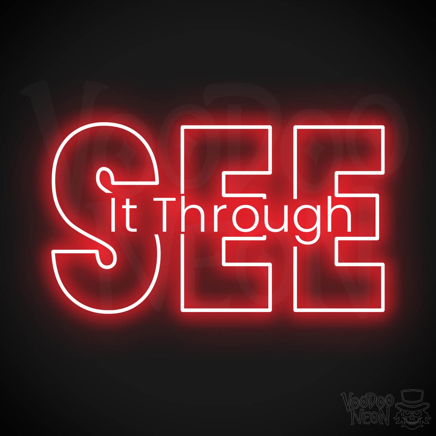 See It Through LED Neon - Red