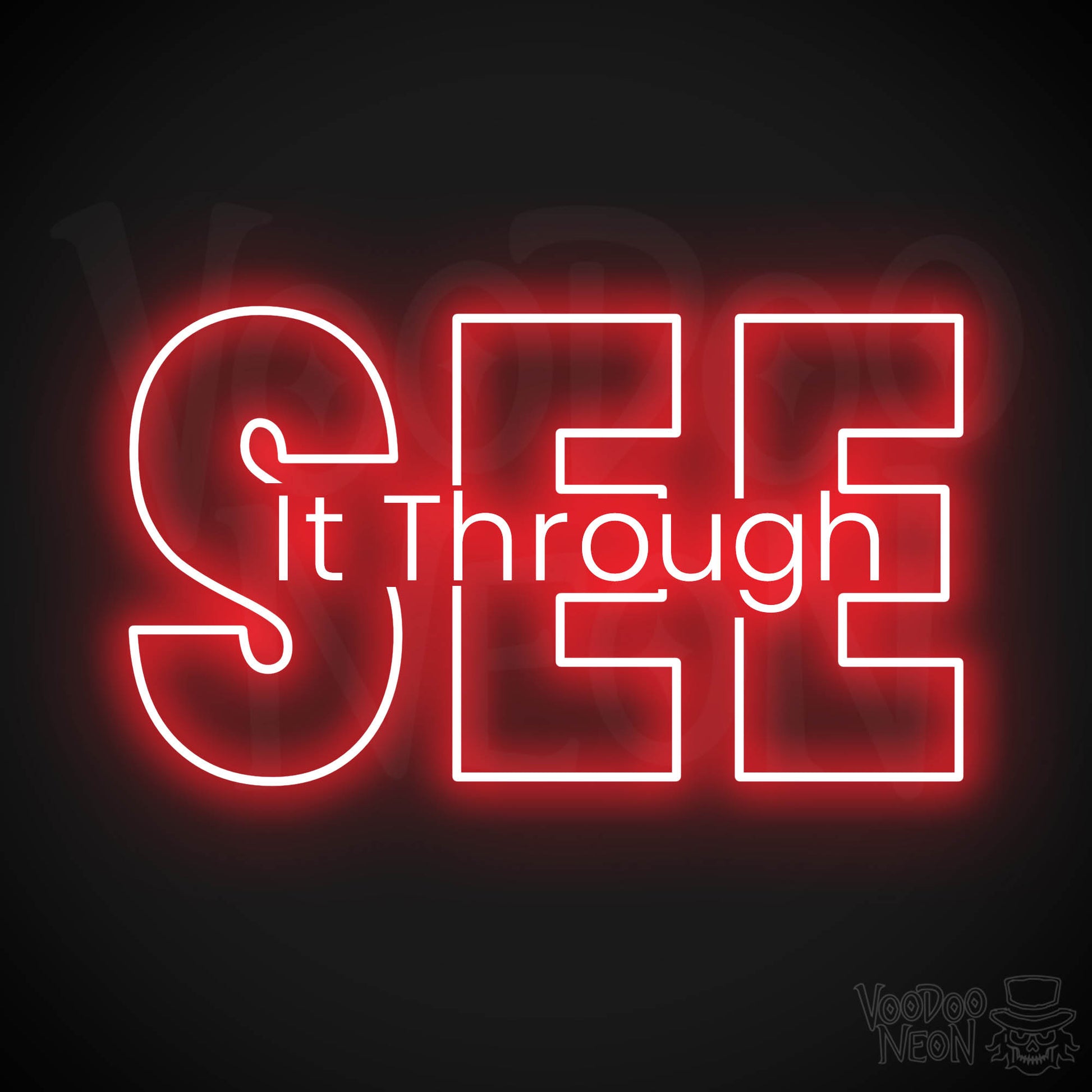 See It Through LED Neon - Red