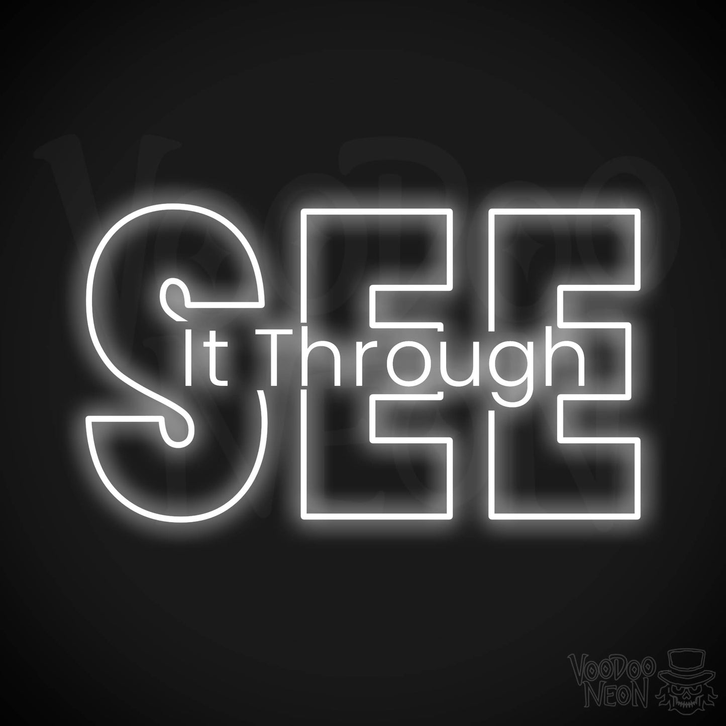 See It Through LED Neon - White