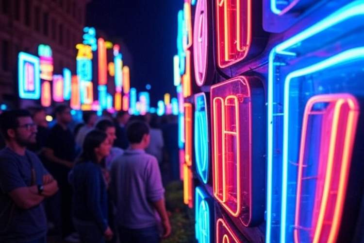 Outdoor neon signs