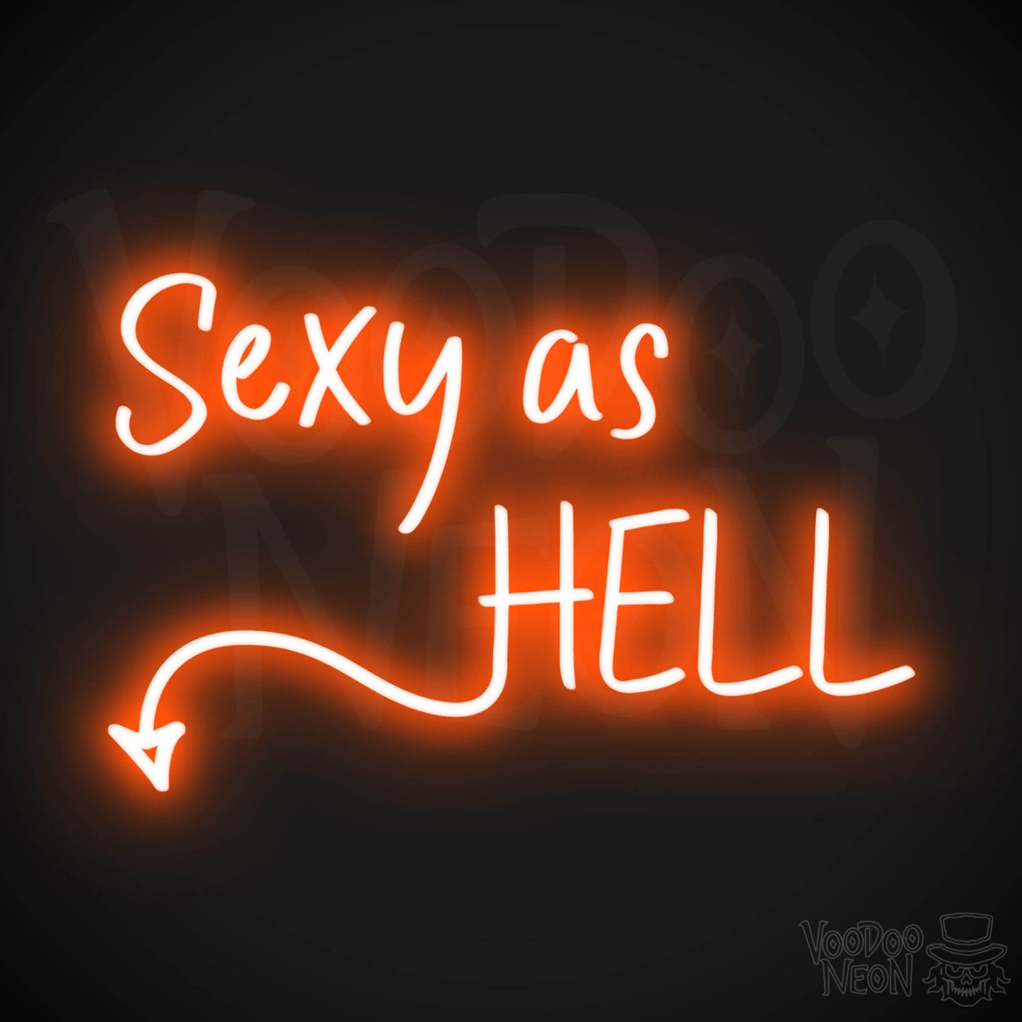 Sexy As Hell LED Neon - Orange