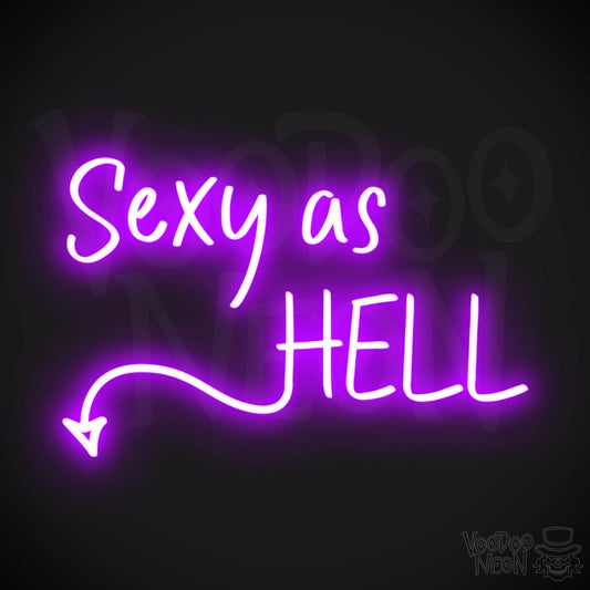 Sexy As Hell LED Neon - Purple