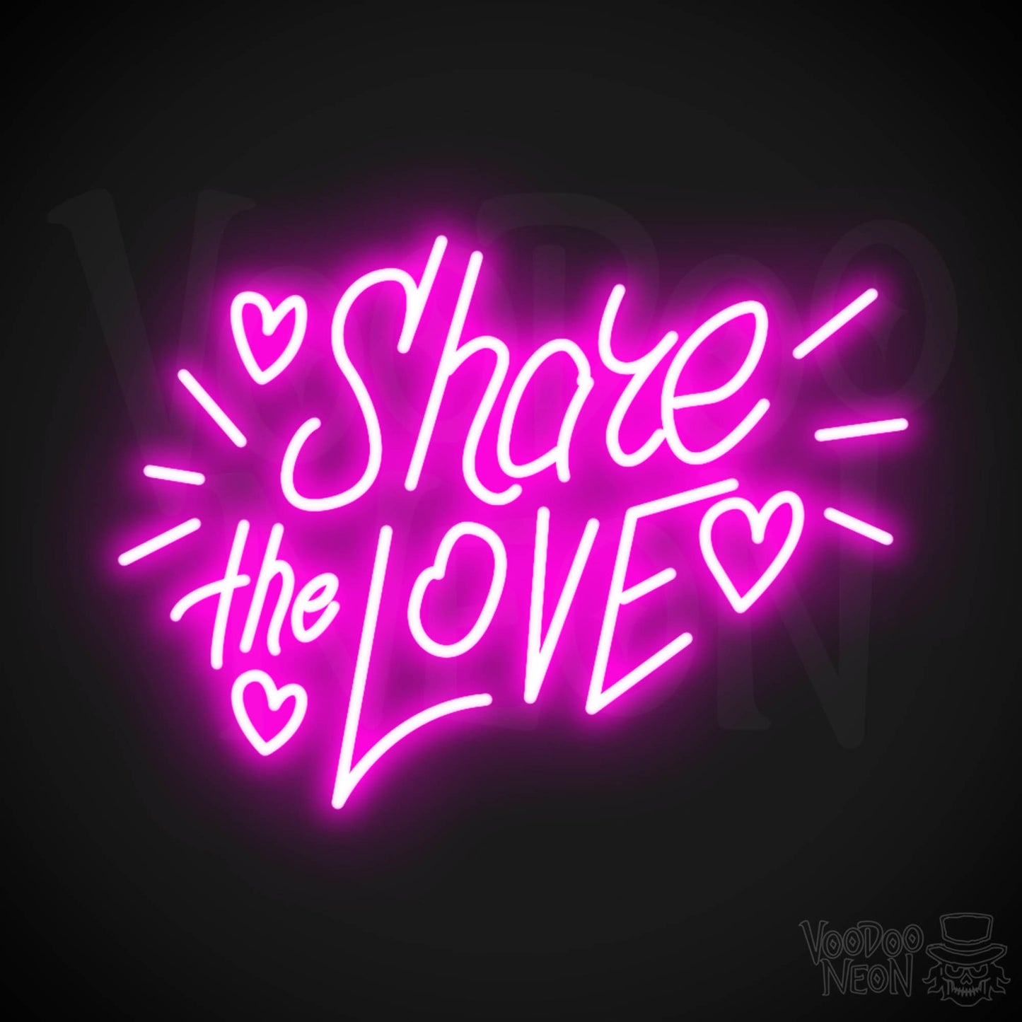 Share The Love Neon Sign - Neon Share The Love Sign - Color Pink