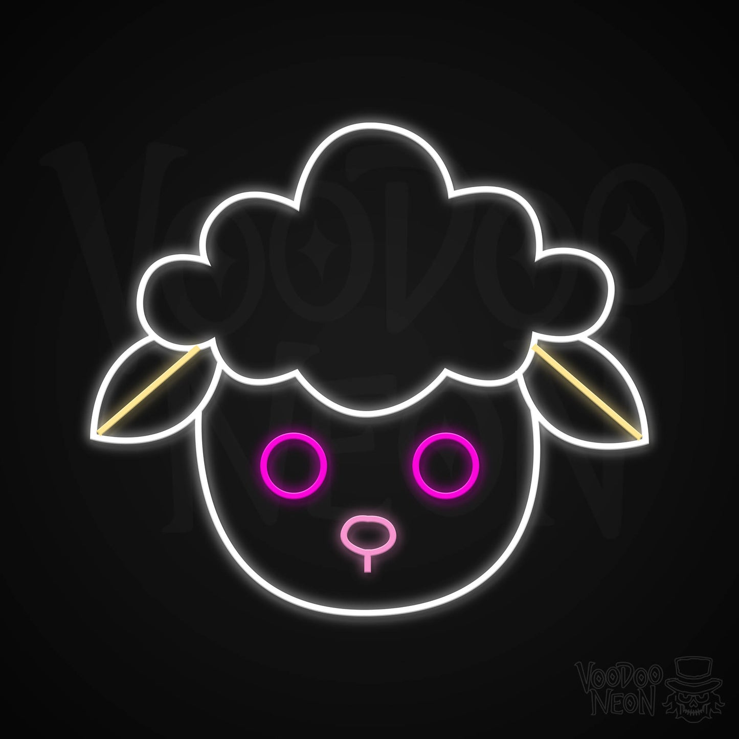 Funny Sheep Neon Sign - Multi-Color - Blackwall