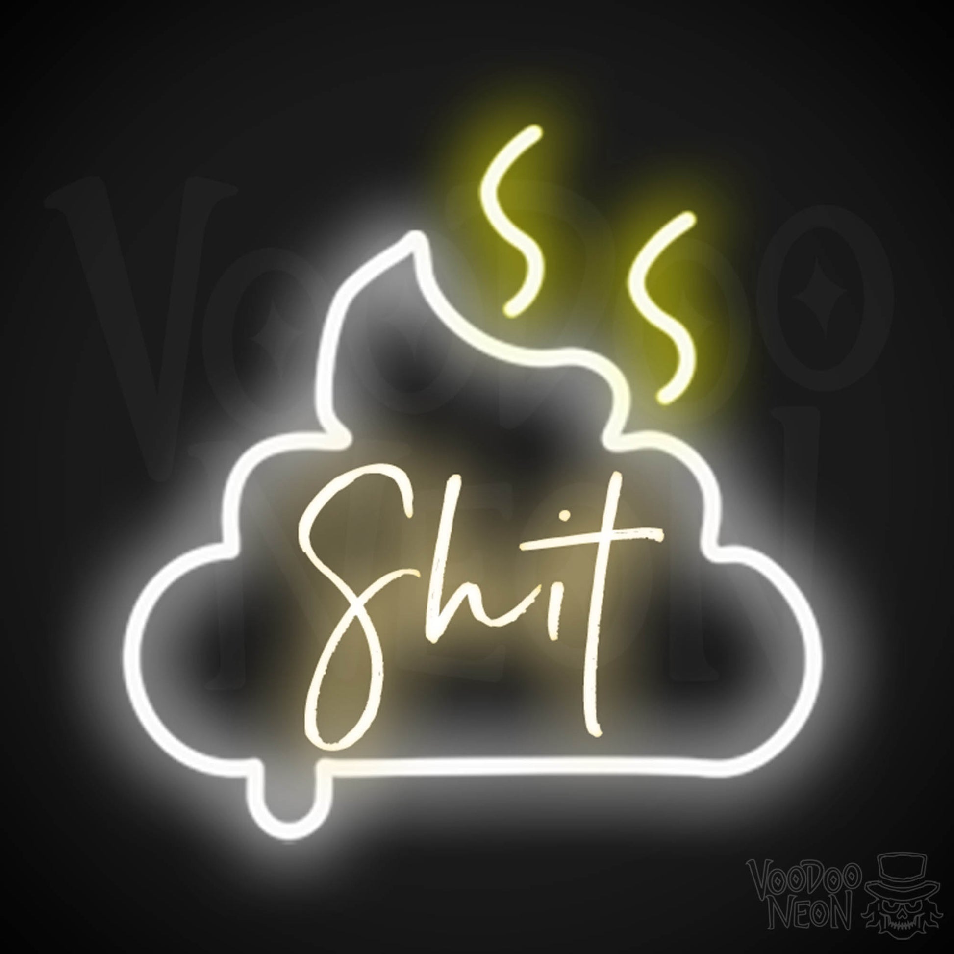 Shit Neon Sign - Neon Shit Sign - Wall Art - Color Multi-Color