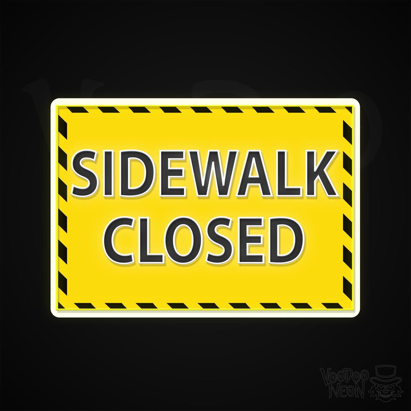 Sidewalk Closed Neon Sign - Multi-Color - Blackwall