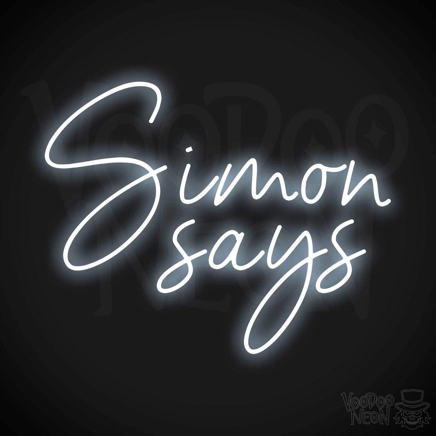 Simon Says Neon Sign - Cool White