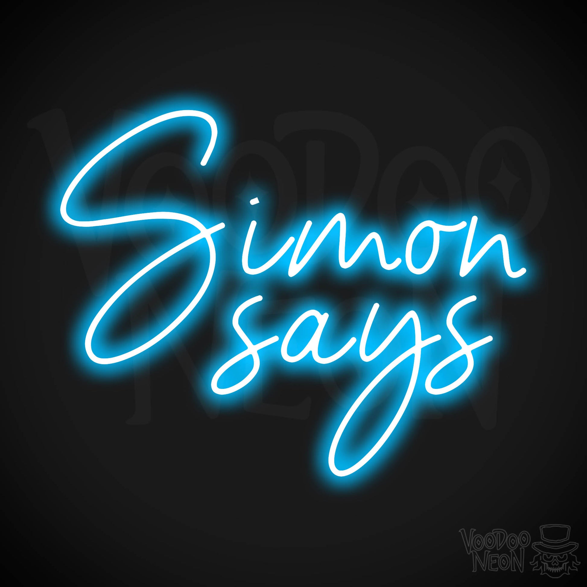 Simon Says Neon Sign - Dark Blue