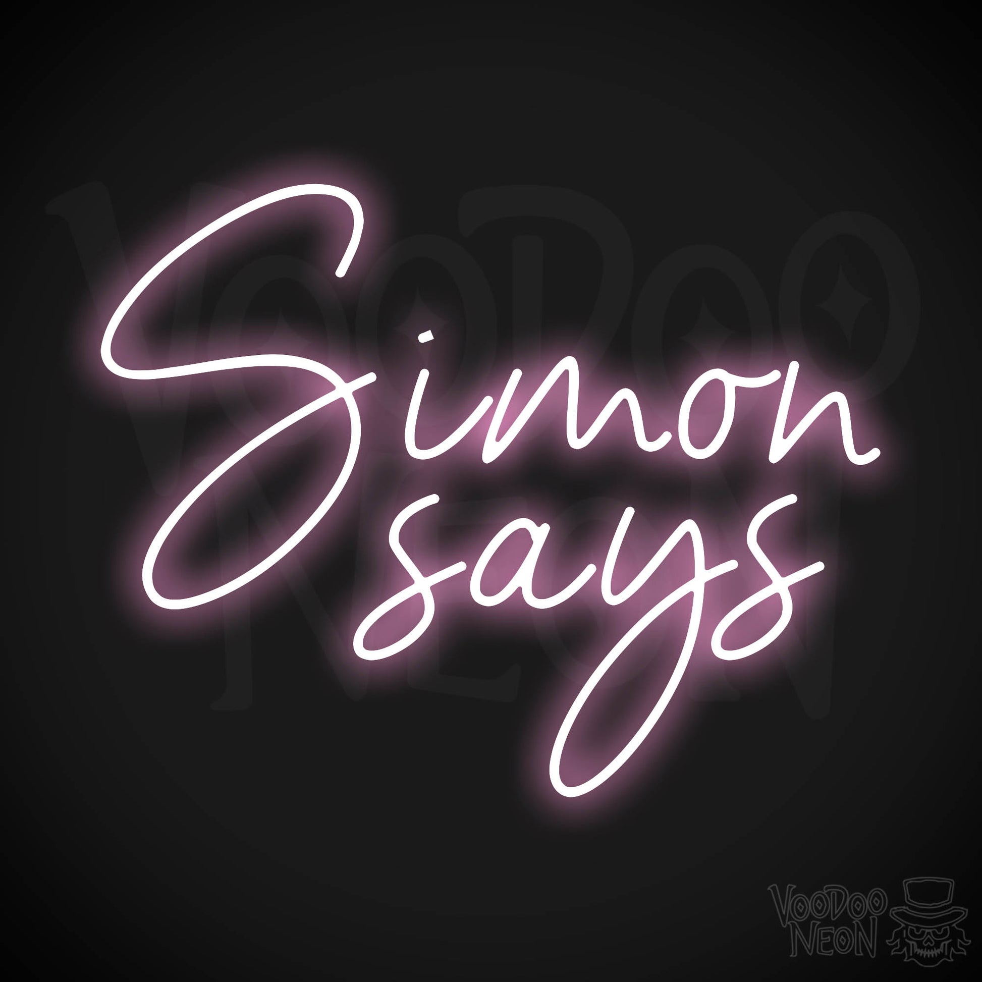 Simon Says Neon Sign - Light Pink