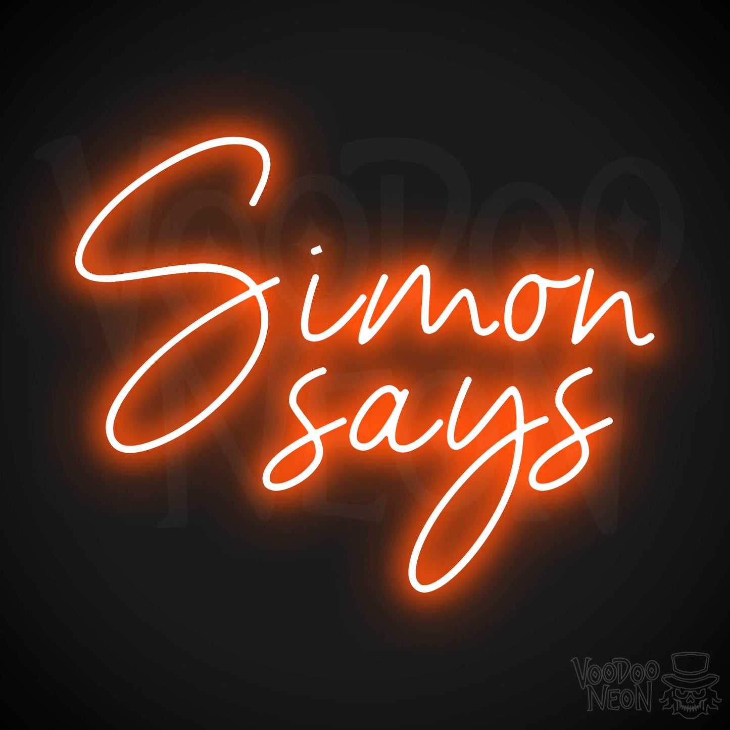 Simon Says Neon Sign - Orange