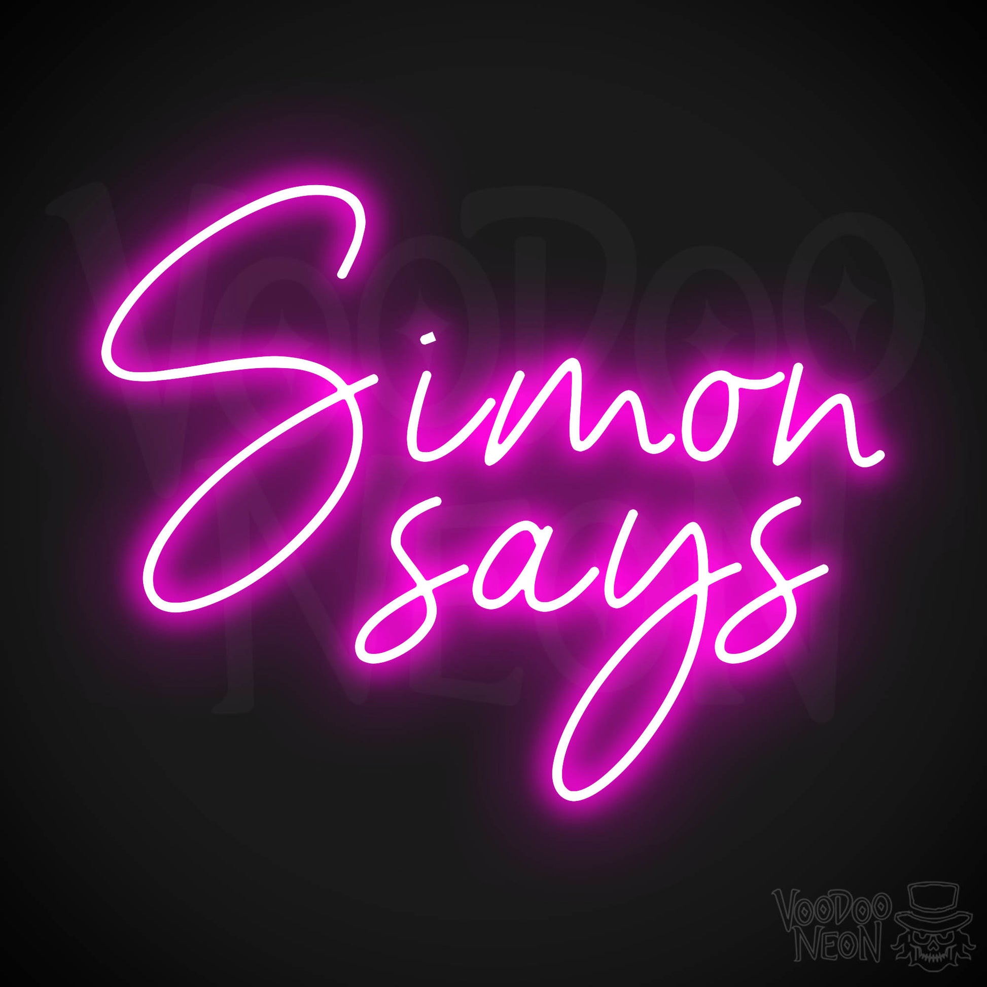 Simon Says Neon Sign - Pink