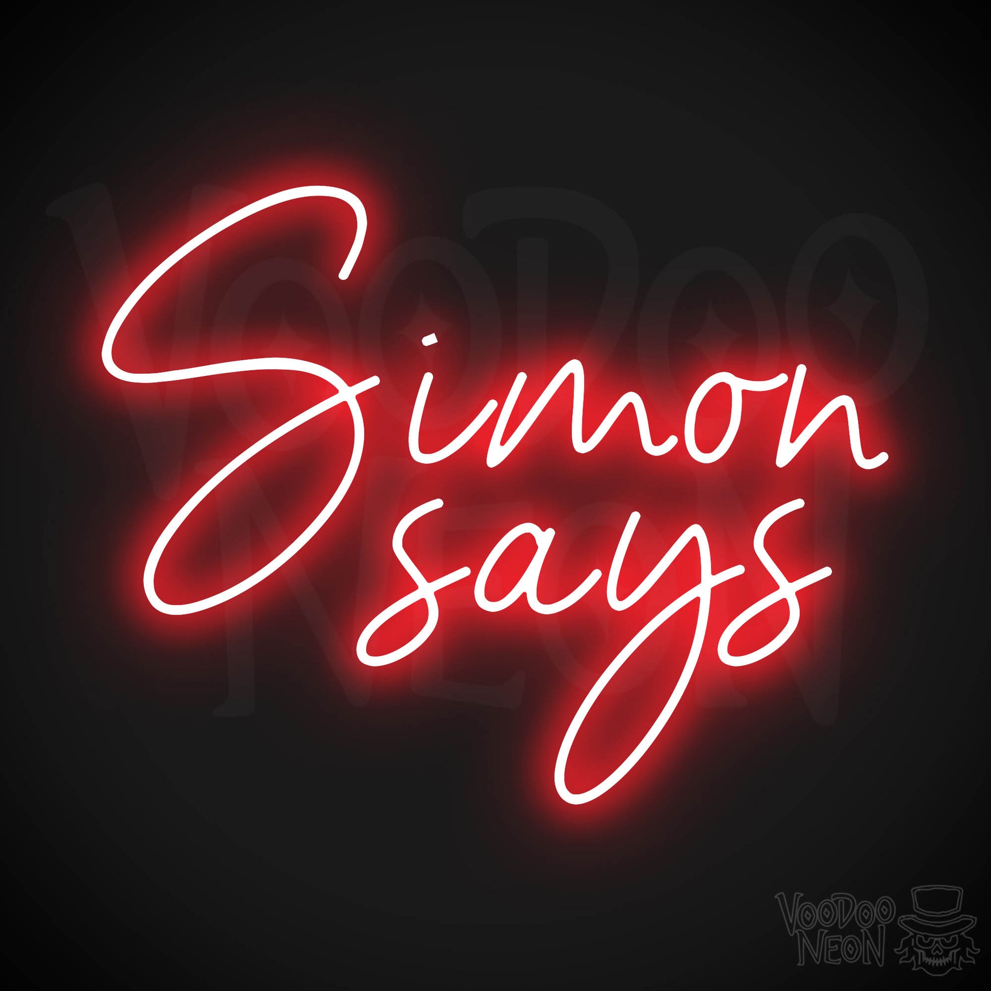 Simon Says Neon Sign - Red