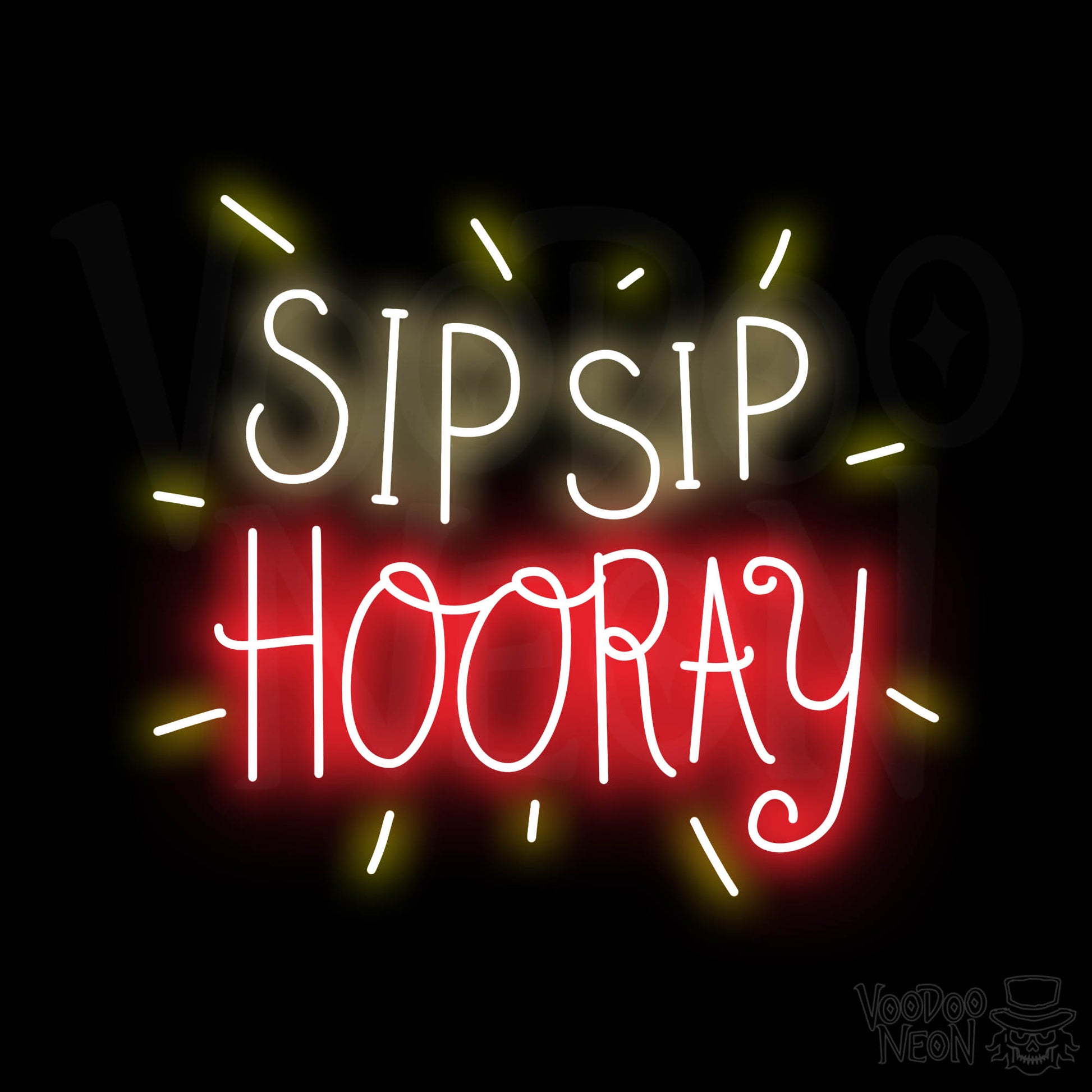 Sip Sip Hooray Neon Sign - Multi-Color