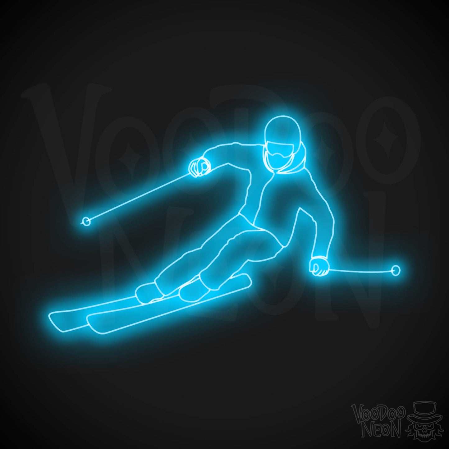 Skiing LED Neon - Dark Blue