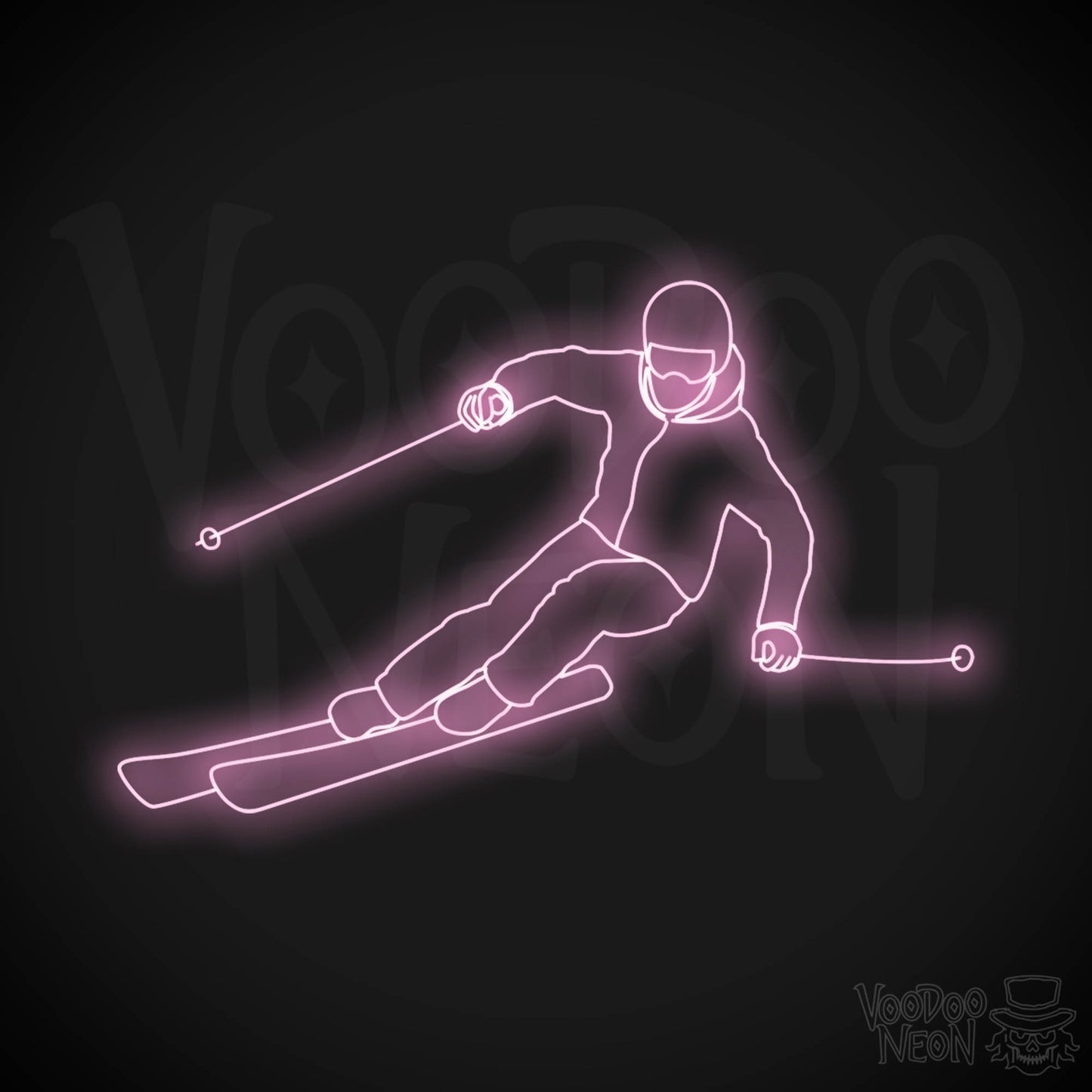 Skiing LED Neon - Light Pink