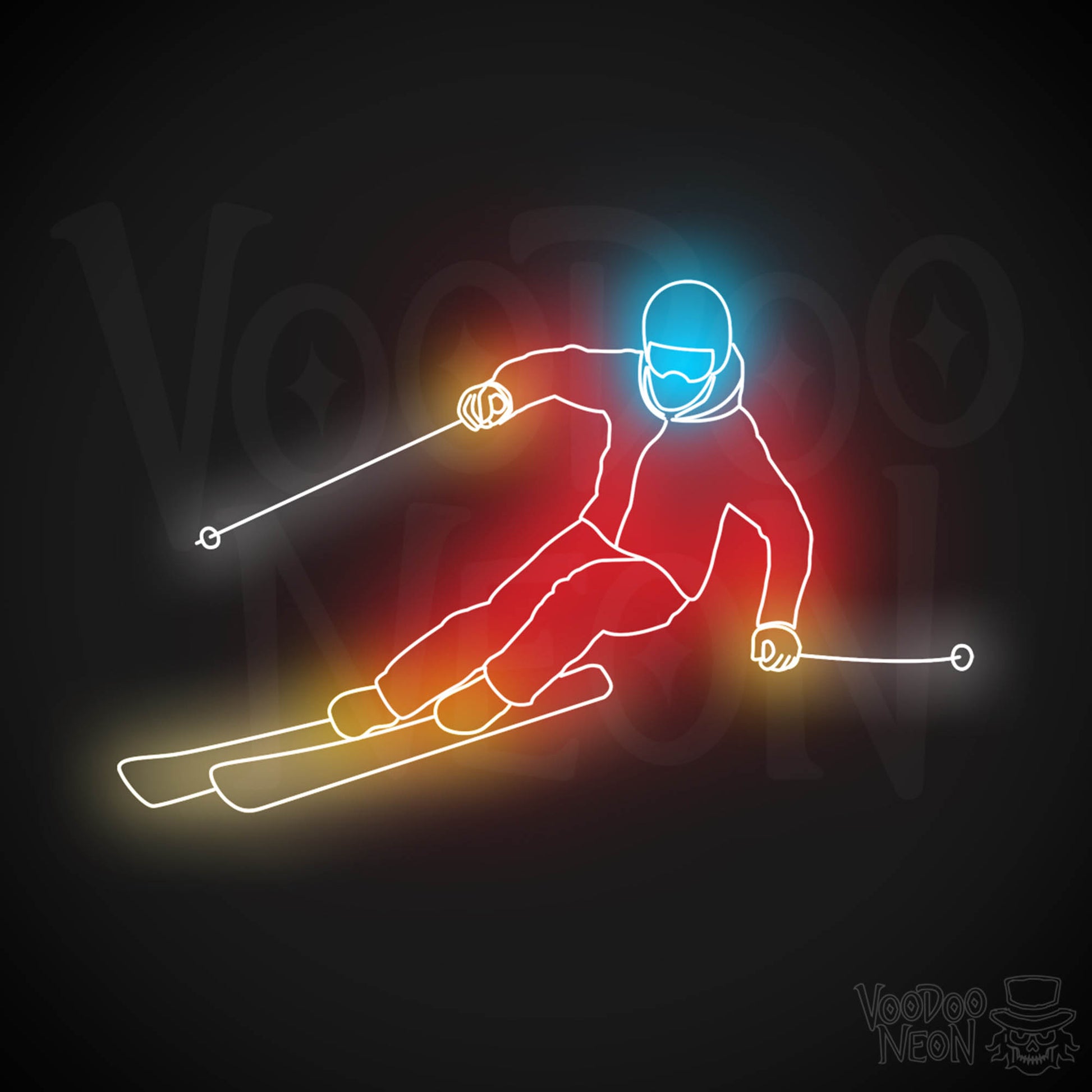 Skiing LED Neon - Multi-Color