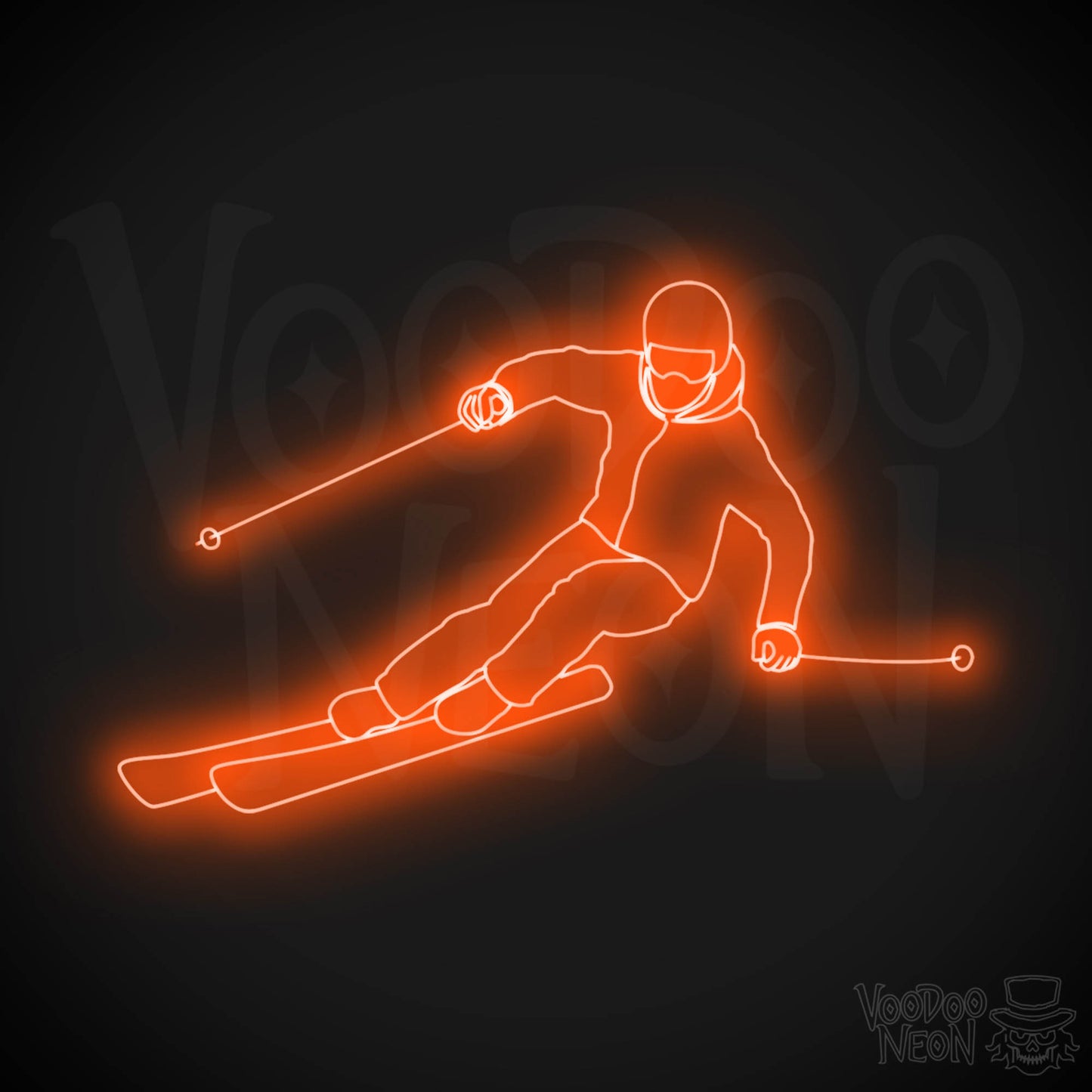 Skiing LED Neon - Orange