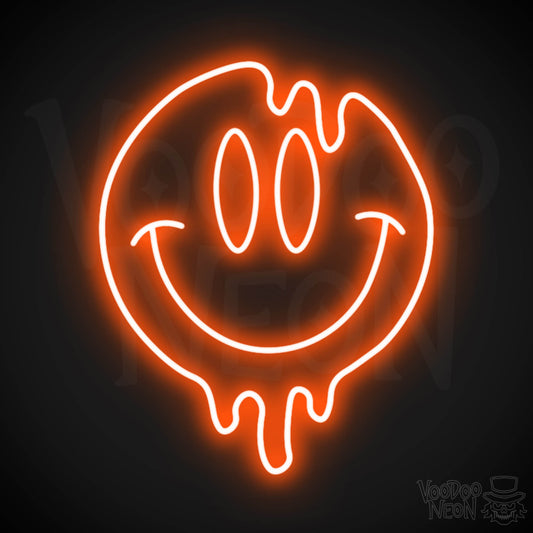 Smile Neon Sign - Neon Smile Sign - Neon Wall Art - Color Orange