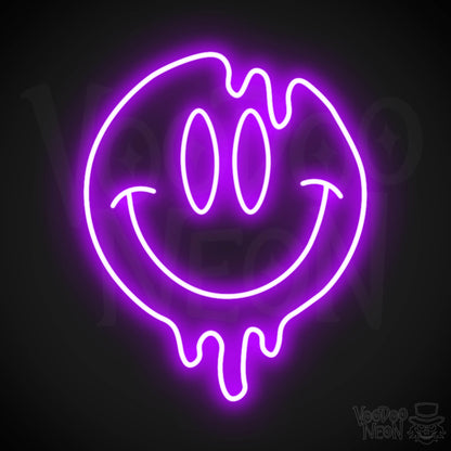 Smile Neon Sign - Neon Smile Sign - Neon Wall Art - Color Purple