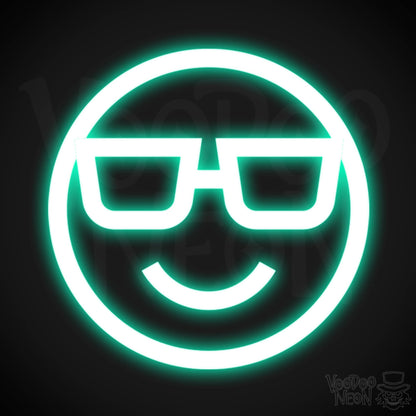 Neon Smiley Face - Smiley Face Neon Sign - LED Wall Art - Color Light Green