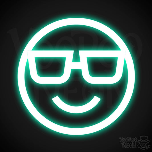 Neon Smiley Face - Smiley Face Neon Sign - LED Wall Art - Color Light Green