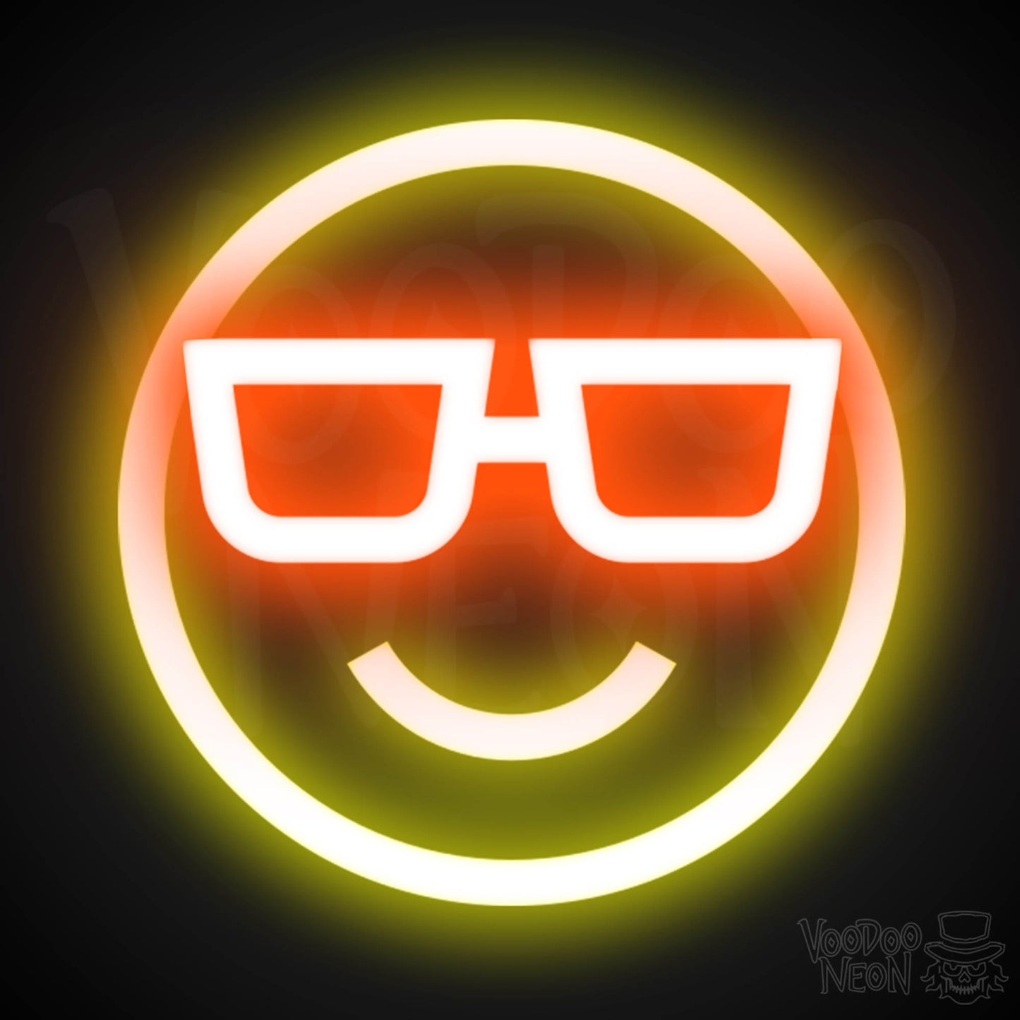 Neon Smiley Face - Smiley Face Neon Sign - LED Wall Art - Color Multi-Color