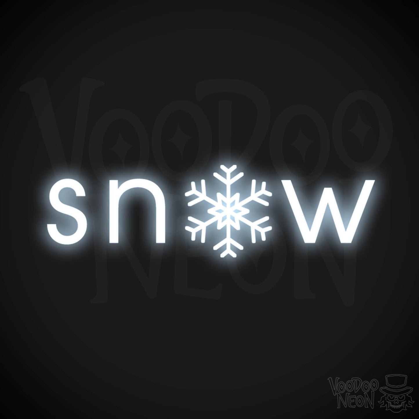 Snow Neon Sign - Neon Snow Sign - Color Cool White