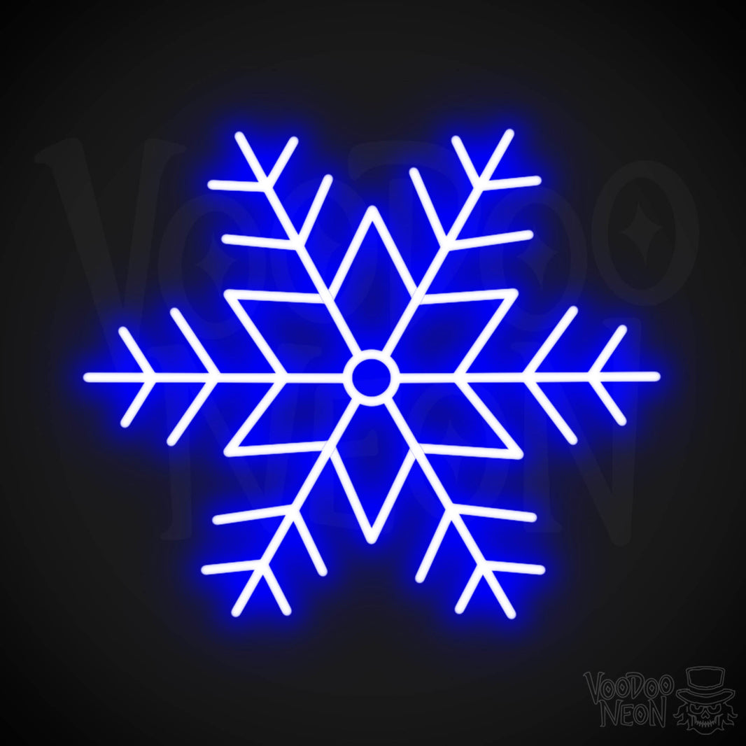 snow flakes flat logo simple design, blue white and black color