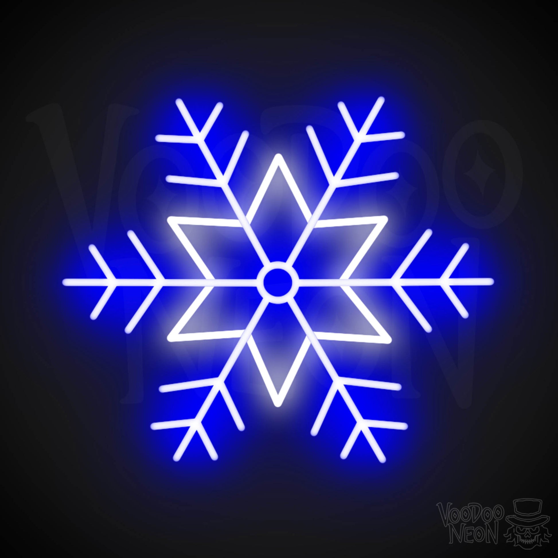 Snow Flakes Neon Sign - Neon Snow Flakes Sign - Xmas LED Wall Art - Color Multi-Color