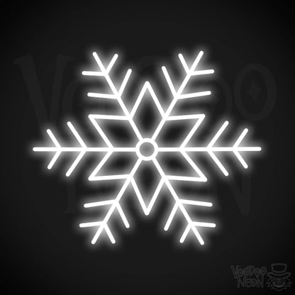 Snow Flakes Neon Sign - Neon Snow Flakes Sign - Xmas LED Wall Art - Color White