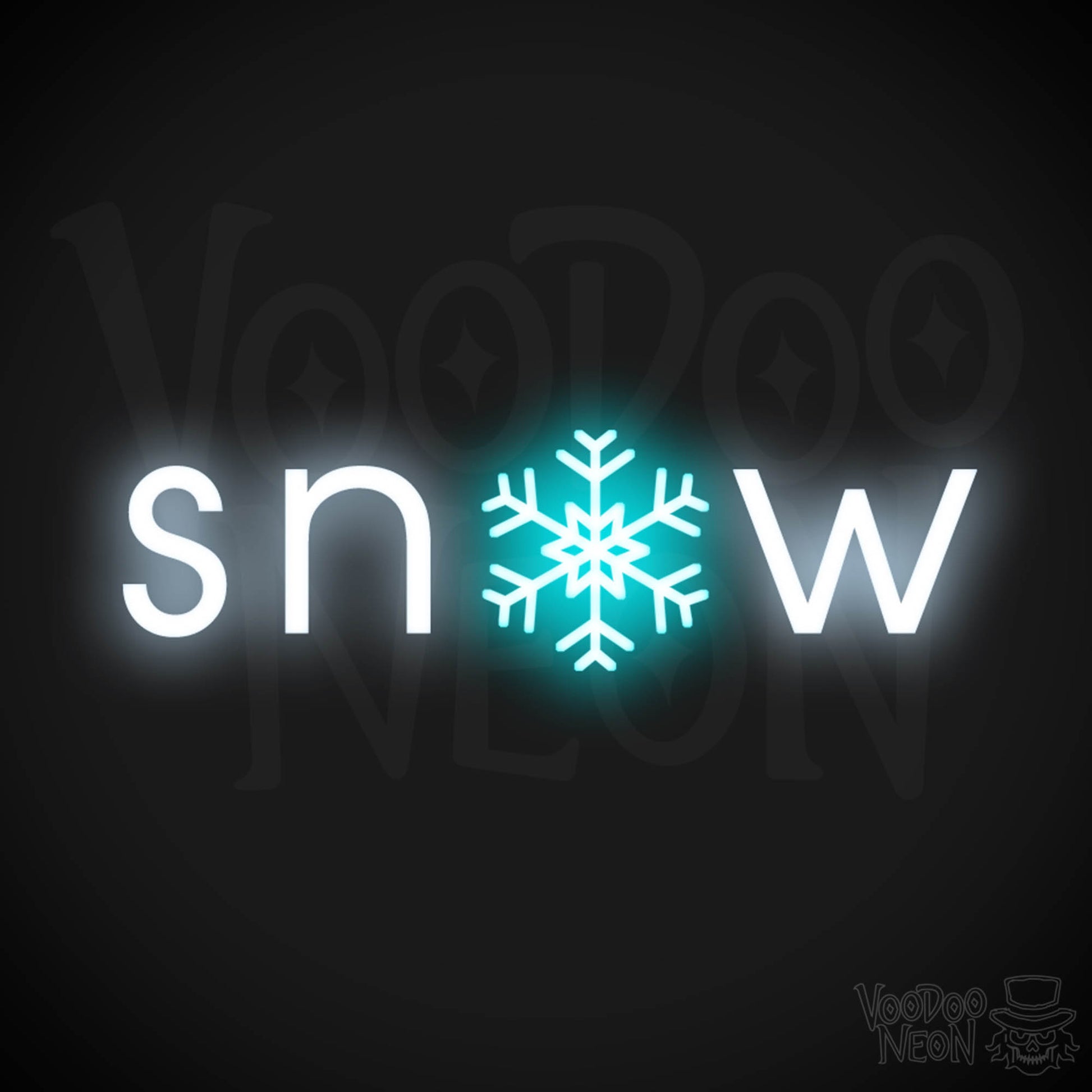 Snow Neon Sign - Neon Snow Sign - Color Multi-Color