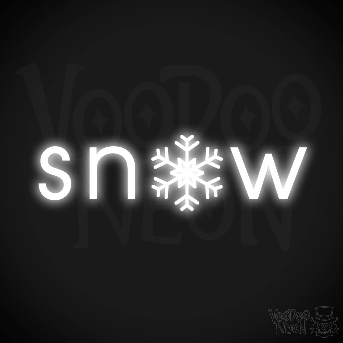 Snow Neon Sign - Neon Snow Sign - Color White