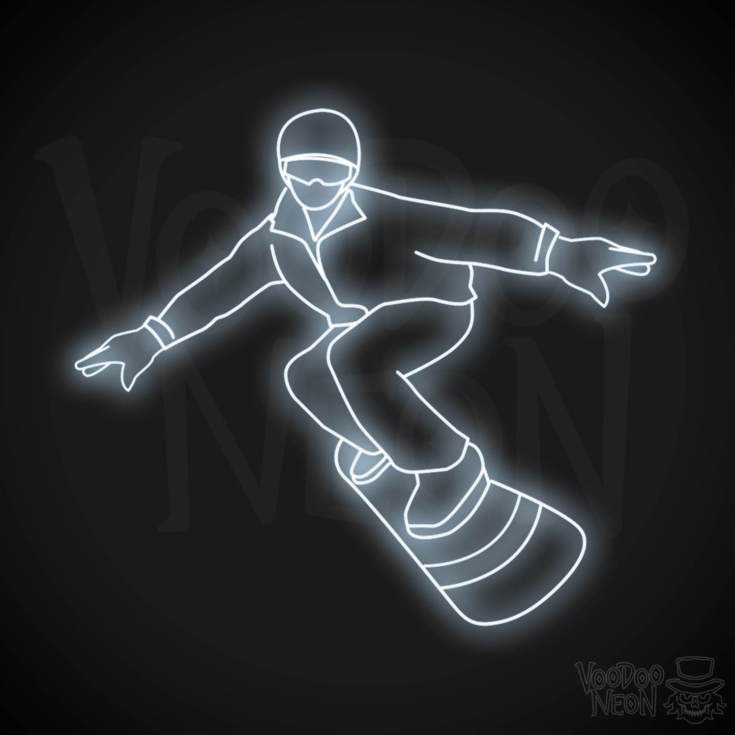 Snowboarding LED Neon - Cool White