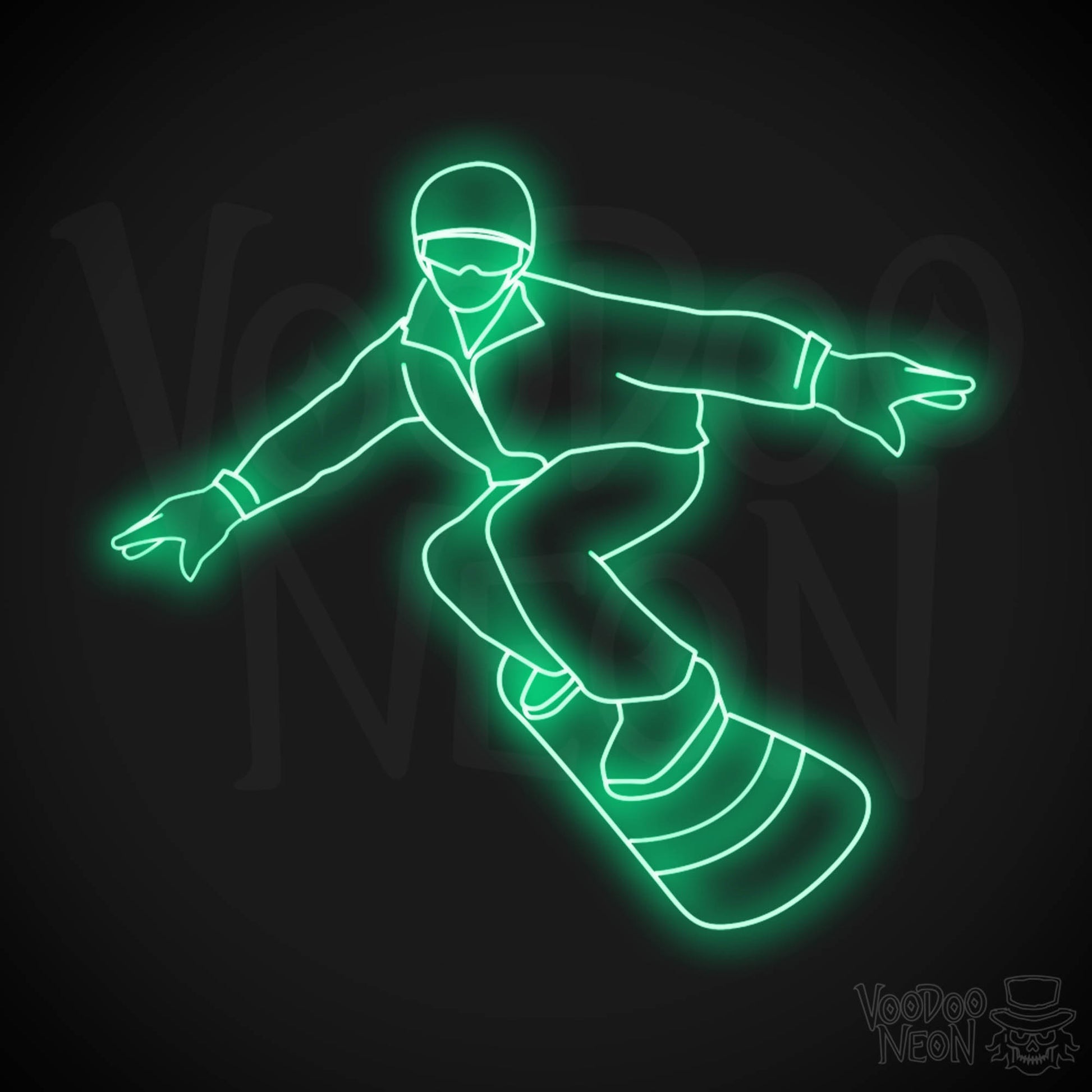 Snowboarding LED Neon - Green